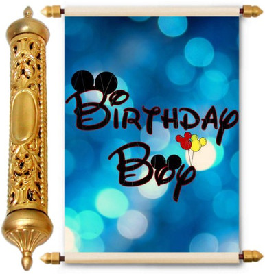 

Lolprint Gold Birthday Gift Scroll Greeting Card(Multicolor, Pack of 1)