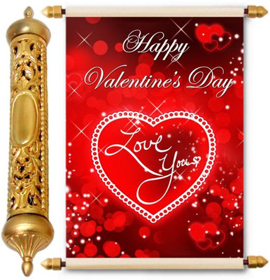 

Lolprint Gold Love Scroll Greeting Card(Multicolor, Pack of 1)
