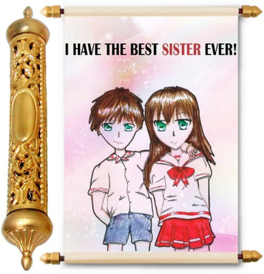 

Lolprint Gold Rakhi Gift Scroll Greeting Card(Multicolor, Pack of 1)