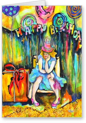 

Lolprint Happy Birthday Art Greeting Card(Multicolor, Pack of 1)