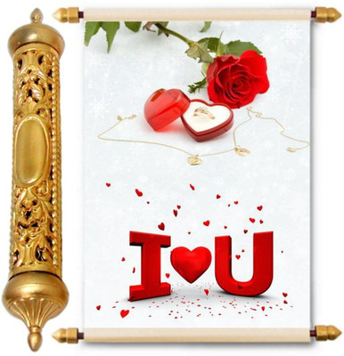 

Lolprint Gold Love Scroll Greeting Card(Multicolor, Pack of 1)