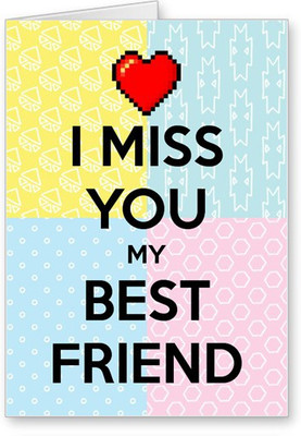 

Lolprint Miss You Friendship Day Greeting Card(Multicolor, Pack of 1)