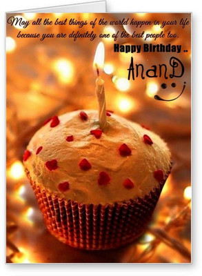 

Lolprint Happy Birthday Anand Greeting Card(Multicolor, Pack of 1)