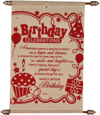 

Natali Traders Happy Birthday Greeting Card(Red, White, Pack of 1)