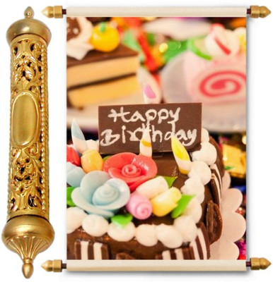 

Lolprint Gold Birthday Gift Scroll Greeting Card(Multicolor, Pack of 1)