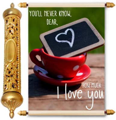 

Lolprint Gold Love Scroll Greeting Card(Multicolor, Pack of 1)