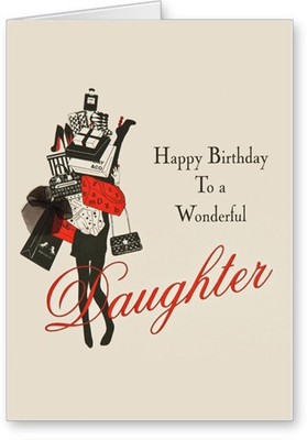 

Lolprint Happy Birthday To A Wonderful Daughter Greeting Card(Multicolor, Pack of 1)