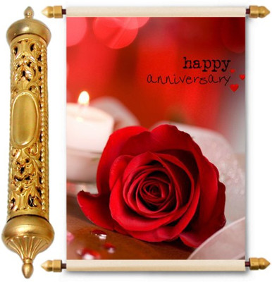

Lolprint Gold Anniversary Gift Scroll Greeting Card(Multicolor, Pack of 1)