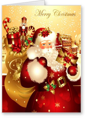 

Lolprint Merry Christmas Greeting Card(Multicolor, Pack of 1)