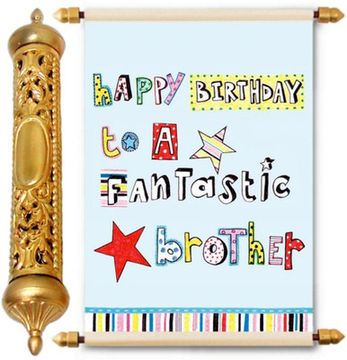 

Lolprint Gold Birthday Gift Scroll Greeting Card(Multicolor, Pack of 1)