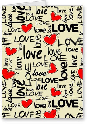 

Lolprint Pattern Love Greeting Card(Multicolor, Pack of 1)