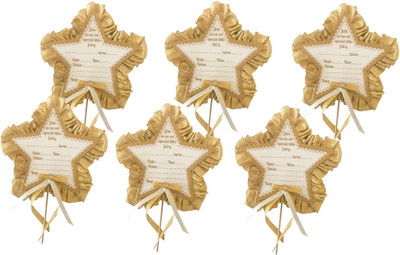 

Crack of Dawn Crafts Invitation Card(Gold, Pack of 6)