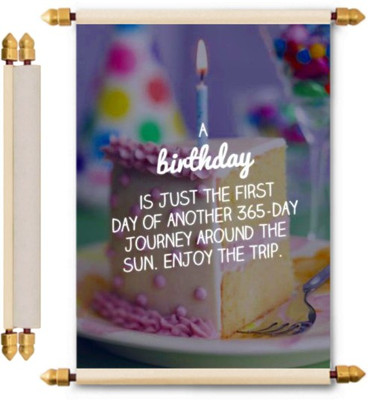 

Lolprint Birthday Scroll Greeting Card(Multicolor, Pack of 1)