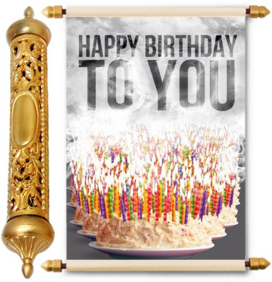 

Lolprint Gold Birthday Gift Scroll Greeting Card(Multicolor, Pack of 1)