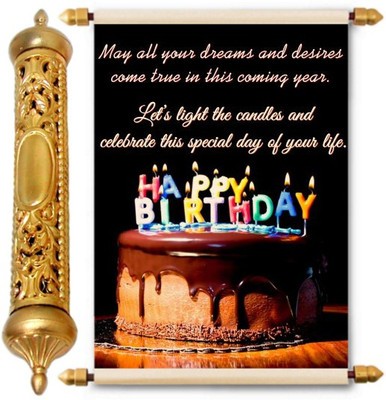

Lolprint Gold Birthday Gift Scroll Greeting Card(Multicolor, Pack of 1)