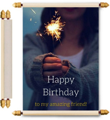

Lolprint Birthday Scroll Greeting Card(Multicolor, Pack of 1)