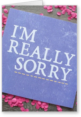 

Lolprint I am really Sorry Greeting Card(Multicolor, Pack of 1)