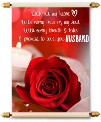 

Lolprint I Love You Husband Scroll Greeting Card(Multicolor, Pack of 1)