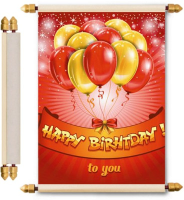 

Lolprint Birthday Scroll Greeting Card(Multicolor, Pack of 1)