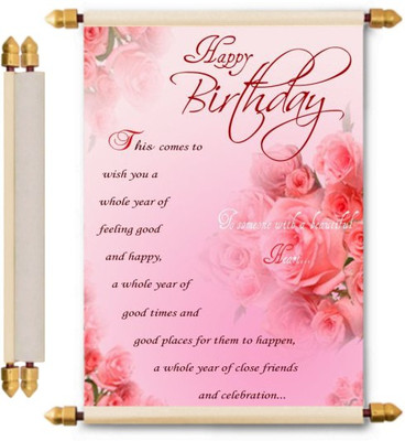 

Lolprint Birthday Scroll Greeting Card(Multicolor, Pack of 1)