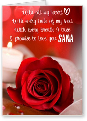 

Lolprint I Love You Sana Greeting Card(Multicolor, Pack of 1)