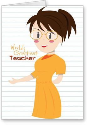 

Lolprint World's Greatest Teachers Day Greeting Card(Multicolor, Pack of 1)