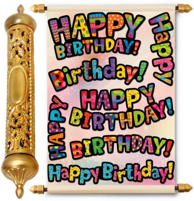 

Lolprint Gold Birthday Gift Scroll Greeting Card(Multicolor, Pack of 1)