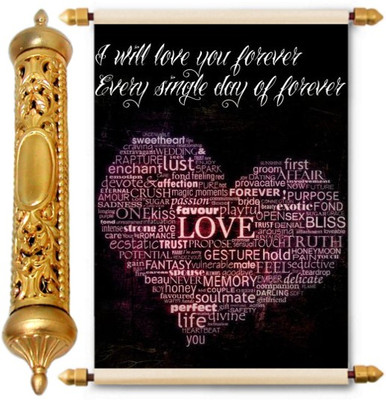 

Lolprint Gold Love Scroll Greeting Card(Multicolor, Pack of 1)