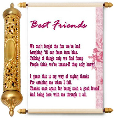

Lolprint Gold Friendship Day Gift Scroll Greeting Card(Multicolor, Pack of 1)