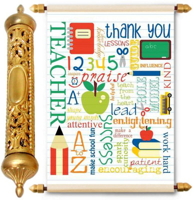 

Lolprint Gold Teachers Day Gift Scroll Greeting Card(Multicolor, Pack of 1)