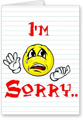 

Lolprint I am Sorry Greeting Card(Multicolor, Pack of 1)