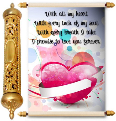 

Lolprint Gold Love Scroll Greeting Card(Multicolor, Pack of 1)