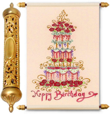 

Lolprint Gold Birthday Gift Scroll Greeting Card(Multicolor, Pack of 1)