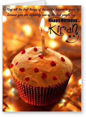 

Lolprint Happy Birthday Kiran Greeting Card(Multicolor, Pack of 1)