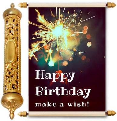 

Lolprint Gold Birthday Gift Scroll Greeting Card(Multicolor, Pack of 1)