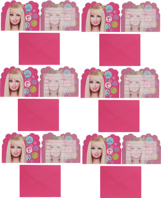 

Funcart Barbie Invitation Card(Pink, Pack of 6)