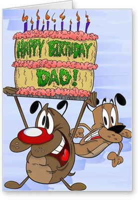 

Lolprint Happy Birthday Dad Cartoon Greeting Card(Multicolor, Pack of 1)