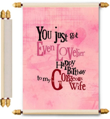 

Lolprint Birthday Scroll Greeting Card(Multicolor, Pack of 1)
