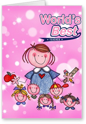 

Lolprint World'S Best Teachers Day Greeting Card(Multicolor, Pack of 1)