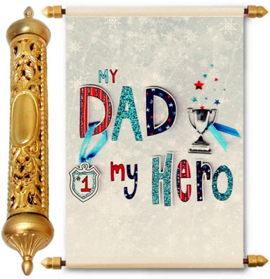 

Lolprint Gold Fathers Day Gift Scroll Greeting Card(Multicolor, Pack of 1)