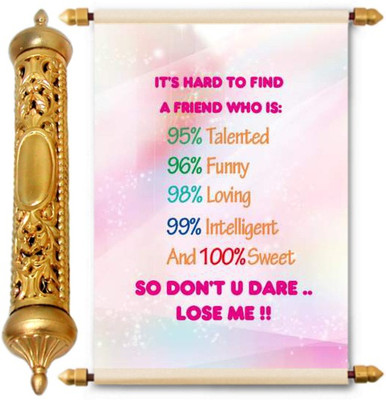 

Lolprint Gold Friendship Day Gift Scroll Greeting Card(Multicolor, Pack of 1)