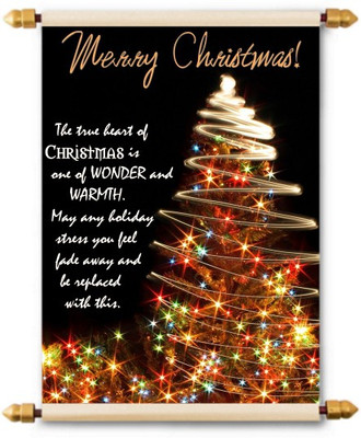 

Lolprint Merry Christmas Scroll Greeting Card(Multicolor, Pack of 1)