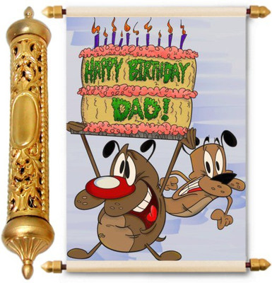

Lolprint Gold Birthday Gift Scroll Greeting Card(Multicolor, Pack of 1)