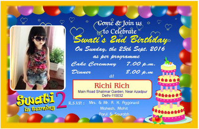 

E-GIFT MART Invitation Card(MULTI COLOUR, Pack of 24)