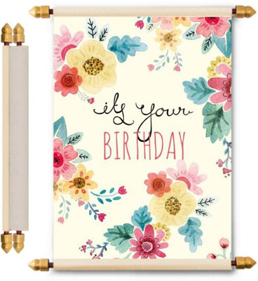 

Lolprint Birthday Scroll Greeting Card(Multicolor, Pack of 1)