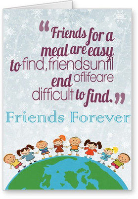 

Lolprint Friends Forever Friendship Day Greeting Card(Multicolor, Pack of 1)