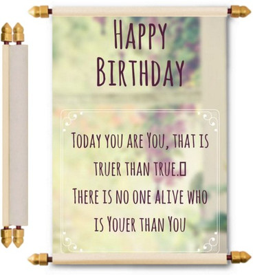 

Lolprint Birthday Scroll Greeting Card(Multicolor, Pack of 1)