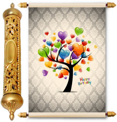 

Lolprint Gold Birthday Gift Scroll Greeting Card(Multicolor, Pack of 1)