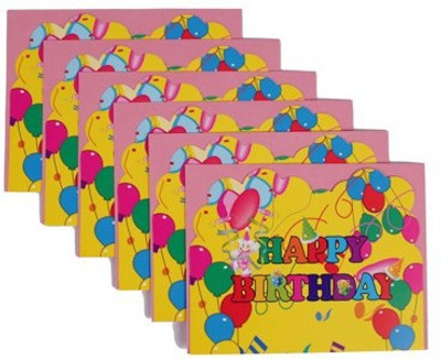 

Funcart Colorful Balloons Invitation Card(Yellow, Pack of 6)
