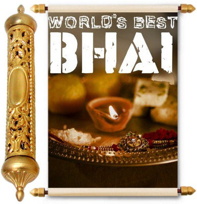 

Lolprint Gold Rakhi Gift Scroll Greeting Card(Multicolor, Pack of 1)